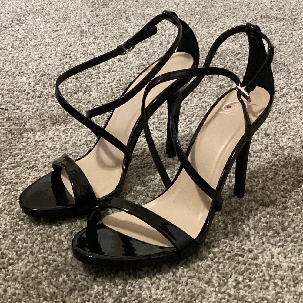 Black stiletto heels